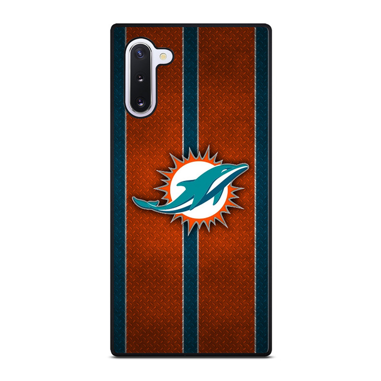 MIAMI DOPHINS NFL METAL STRIPE Samsung Galaxy Note 10 Case Cover