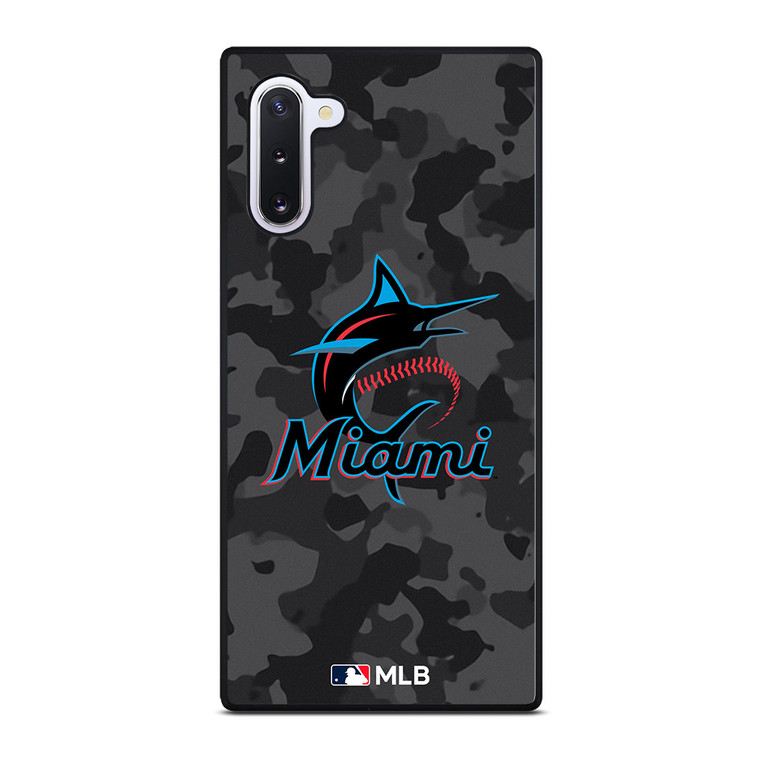 MIAMI MARLINS BASEBALL BLACK CAMO Samsung Galaxy Note 10 Case Cover