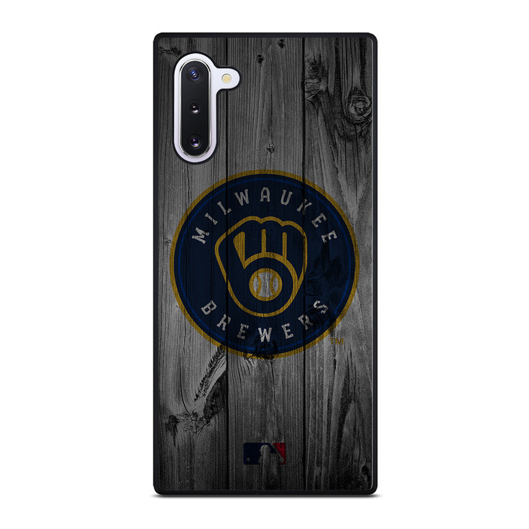 MILWAUKEE BREWERS BASEBALL MLB WOOD LOGO Samsung Galaxy Note 10 Case Cover
