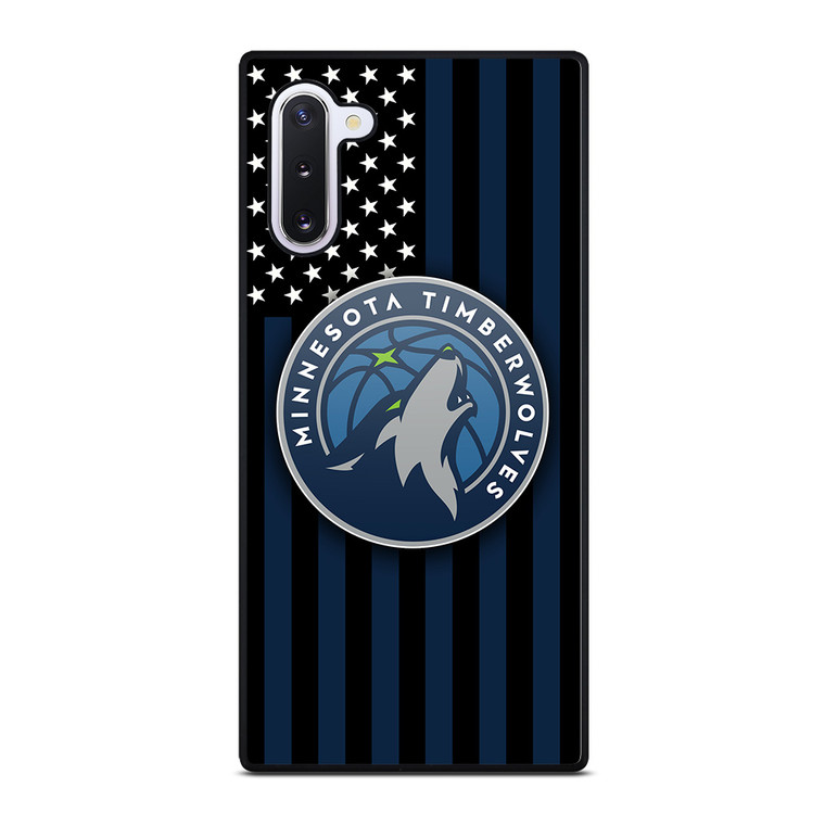 MINNESOTA TIMBERWOLVES NBA USA FLAG Samsung Galaxy Note 10 Case Cover
