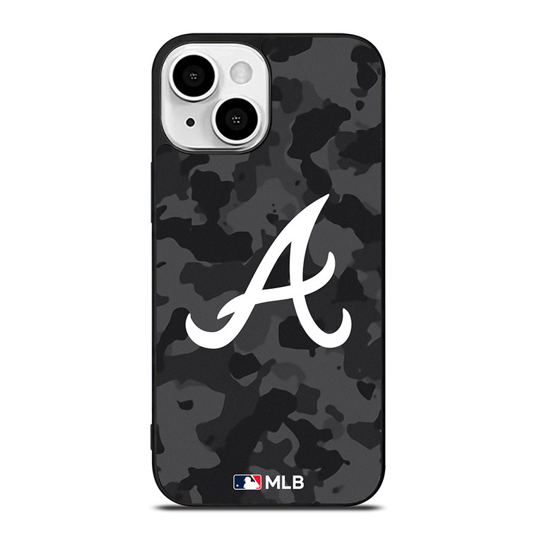 ATLANTA BRAVES BASEBALL BLACK CAMO iPhone 13 Mini Case Cover