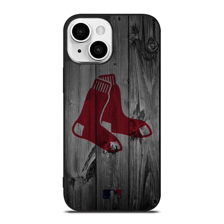 BOSTON RED SOX BASEBALL MLB WOOD LOGO iPhone 13 Mini Case Cover