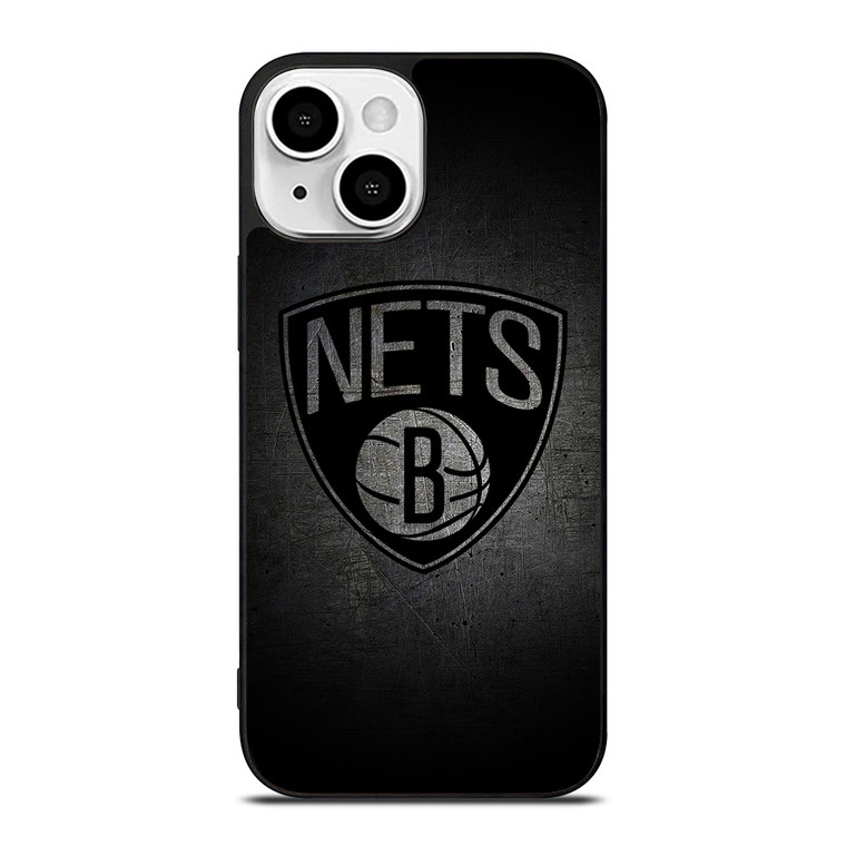 BROOKLYN NETS NBA GRUNGE iPhone 13 Mini Case Cover