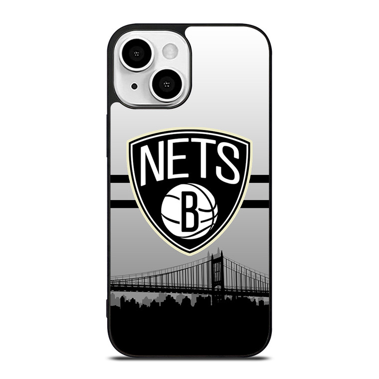 BROOKLYN NETS NBA SKYLINE iPhone 13 Mini Case Cover