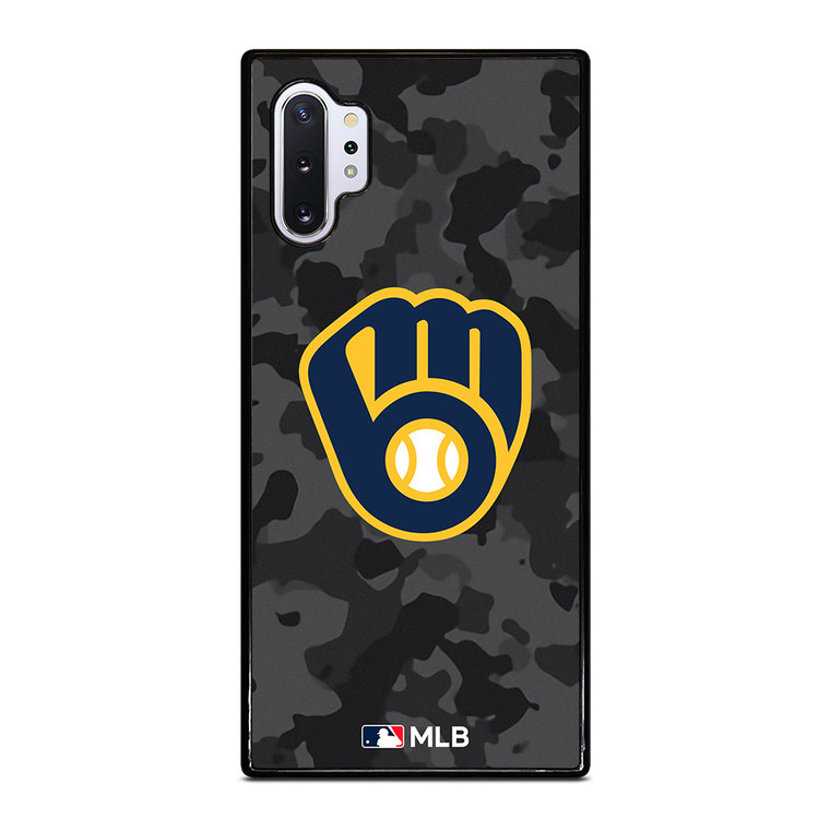 MILWAUKEE BREWERS BASEBALL BLACK CAMO Samsung Galaxy Note 10 Plus Case Cover