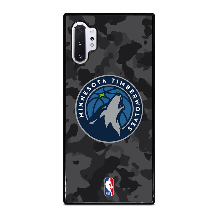 MINNESOTA TIMBERWOLVES BLACK CAMO Samsung Galaxy Note 10 Plus Case Cover