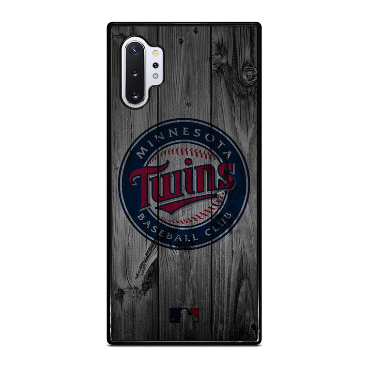 MINNESOTA TWINS BASEBALL MLB WOOD LOGO Samsung Galaxy Note 10 Plus Case Cover