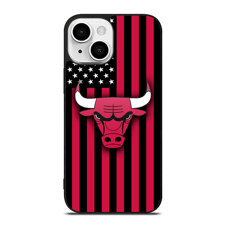 CHICAGO BULLS NBA USA FLAG iPhone 13 Mini Case Cover