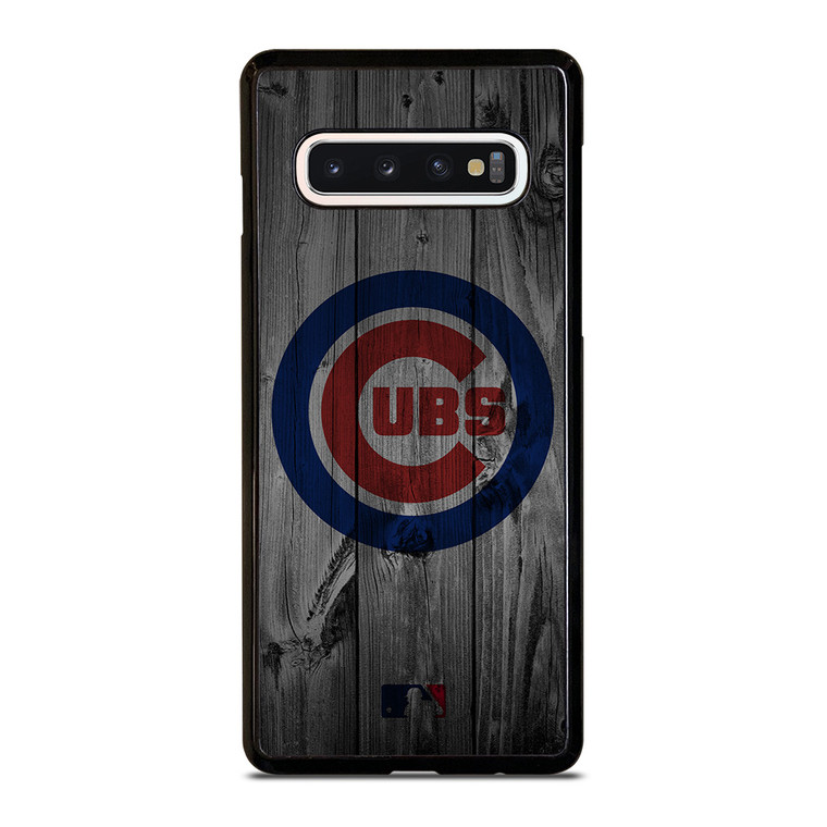 CHICAGO CUBS BASEBALL MLB WOOD LOGO Samsung Galaxy S10 Case Cover
