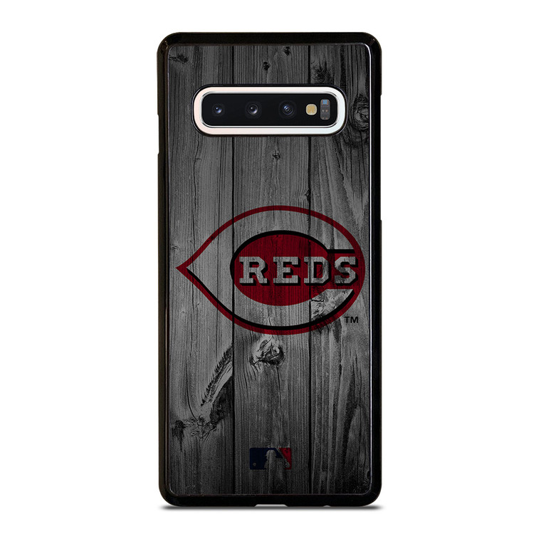 CINCINNATI REDS BASEBALL MLB WOOD LOGO Samsung Galaxy S10 Case Cover