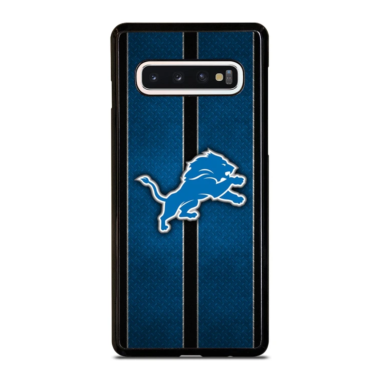 DETROIT LIONS NFL METAL STRIPE Samsung Galaxy S10 Case Cover