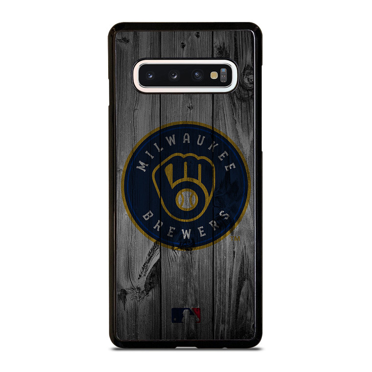 MILWAUKEE BREWERS BASEBALL MLB WOOD LOGO Samsung Galaxy S10 Case Cover