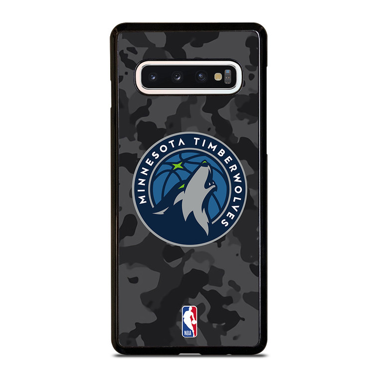 MINNESOTA TIMBERWOLVES BLACK CAMO Samsung Galaxy S10 Case Cover