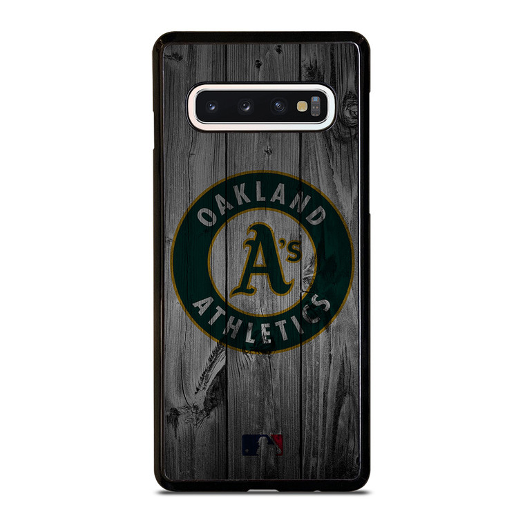 OAKLAND ATHLETICS BASEBALL MLB WOOD LOGO Samsung Galaxy S10 Case Cover