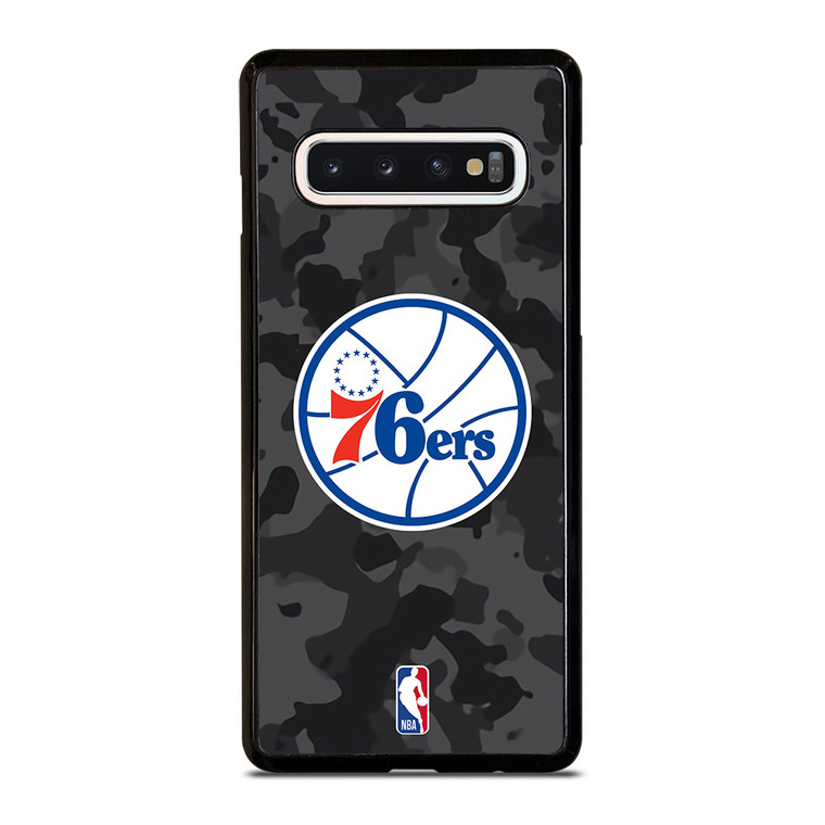 PHILADELPHIA 76ERS BLACK CAMO Samsung Galaxy S10 Case Cover
