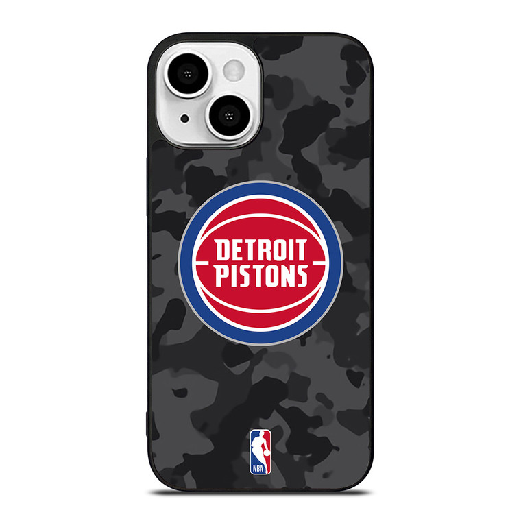 DETROIT PISTONS BLACK CAMO iPhone 13 Mini Case Cover