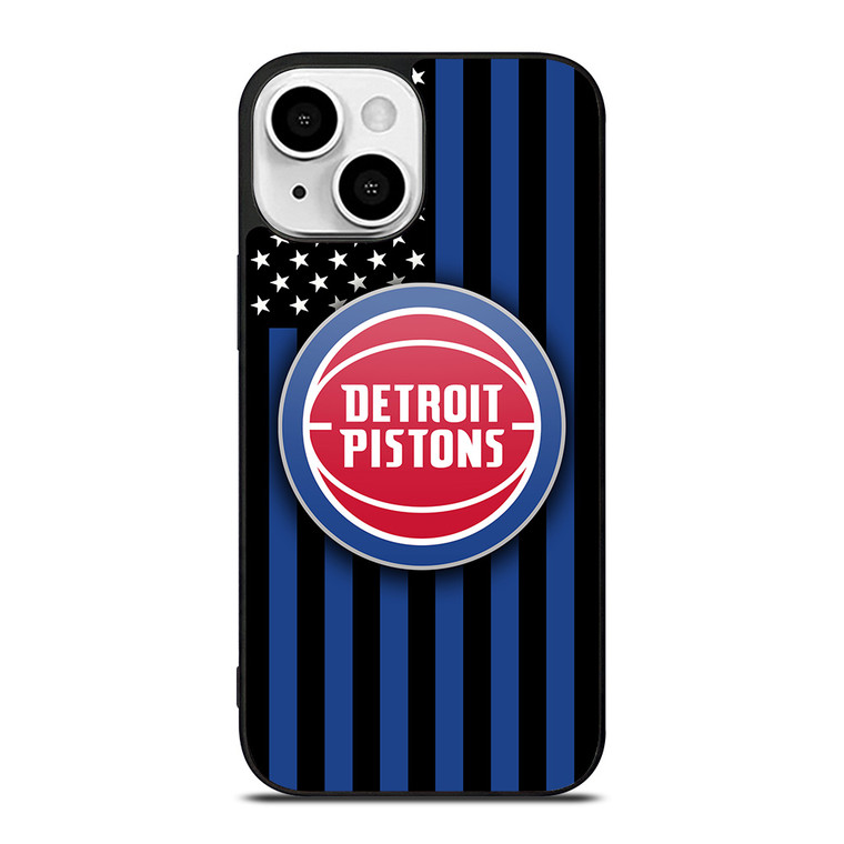 DETROIT PISTONS NBA USA FLAG iPhone 13 Mini Case Cover