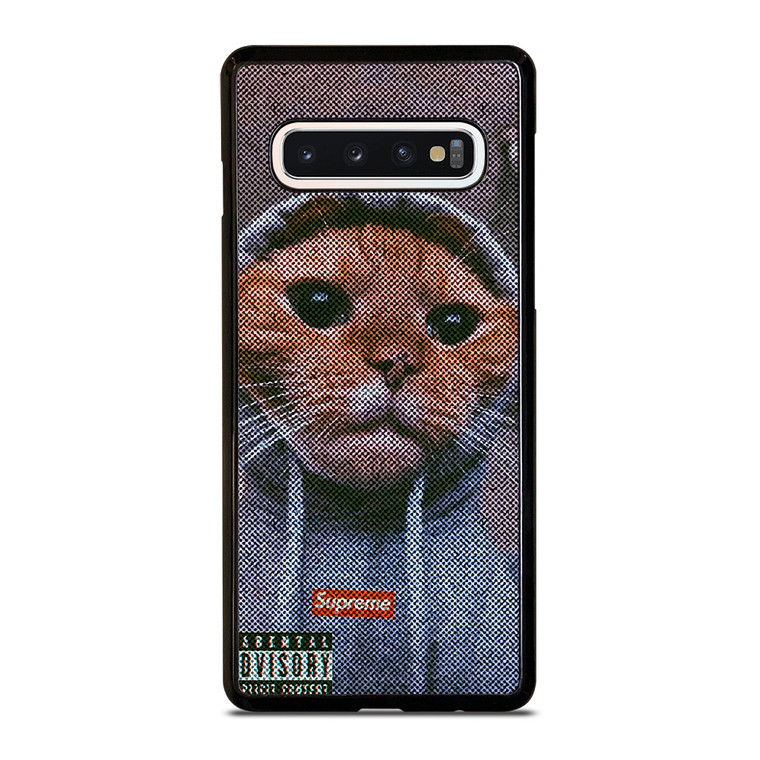 SUPREME CUTE CAT 2 Samsung Galaxy S10 Case Cover