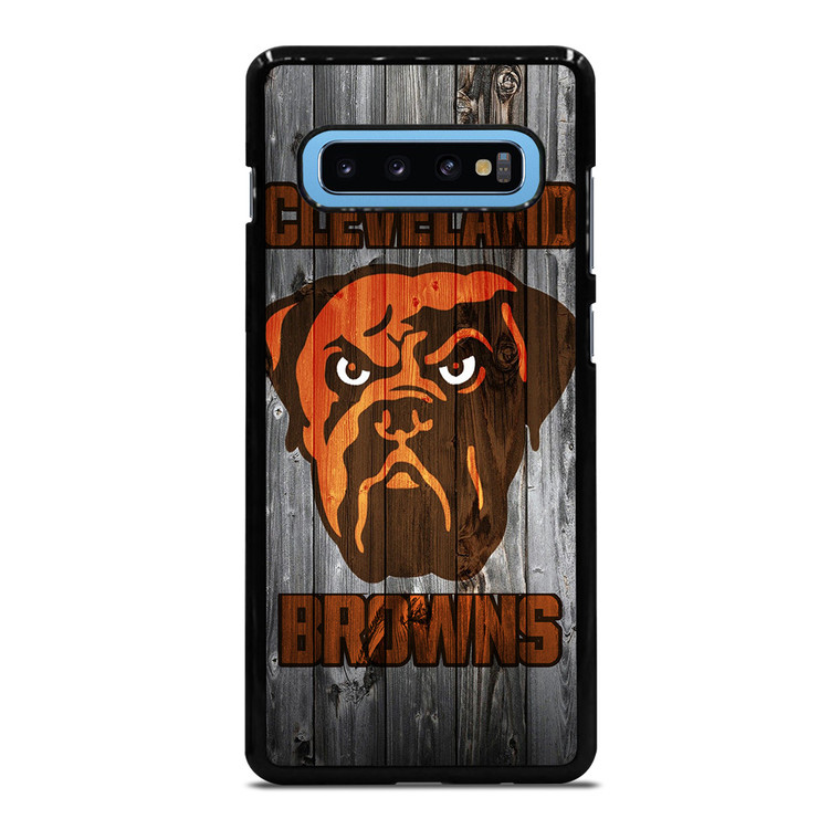 CLEVELAND BROWNS NFL FOOTBALL WOODEN LOGO Samsung Galaxy S10 Plus Case Cover