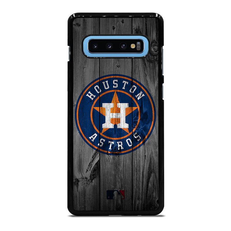 HOUSTON ASTROS BASEBALL MLB WOOD LOGO Samsung Galaxy S10 Plus Case Cover