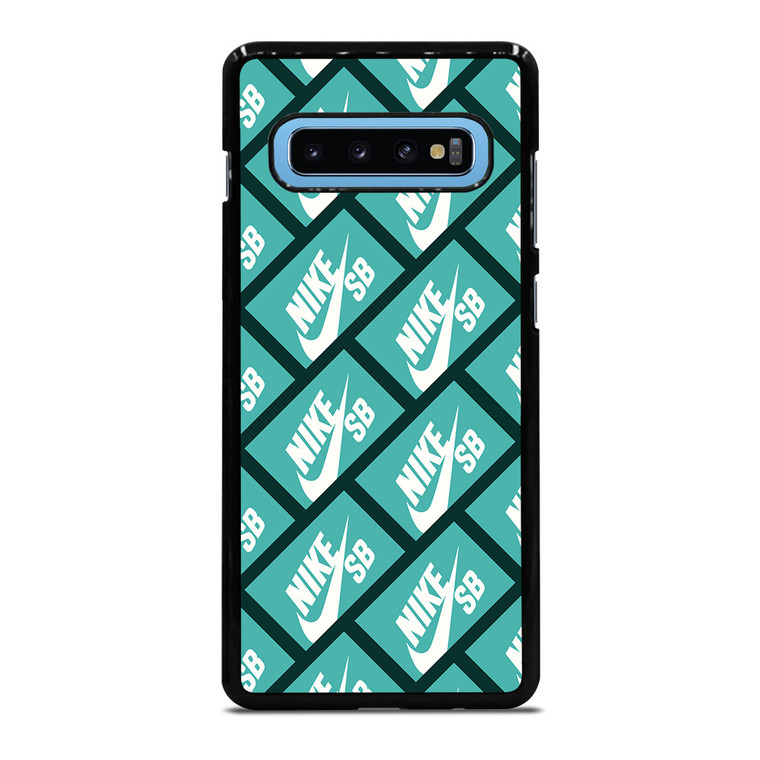 NIKE SB SKATEBOARD BOX PATTERN TURQUOISE Samsung Galaxy S10 Plus Case Cover