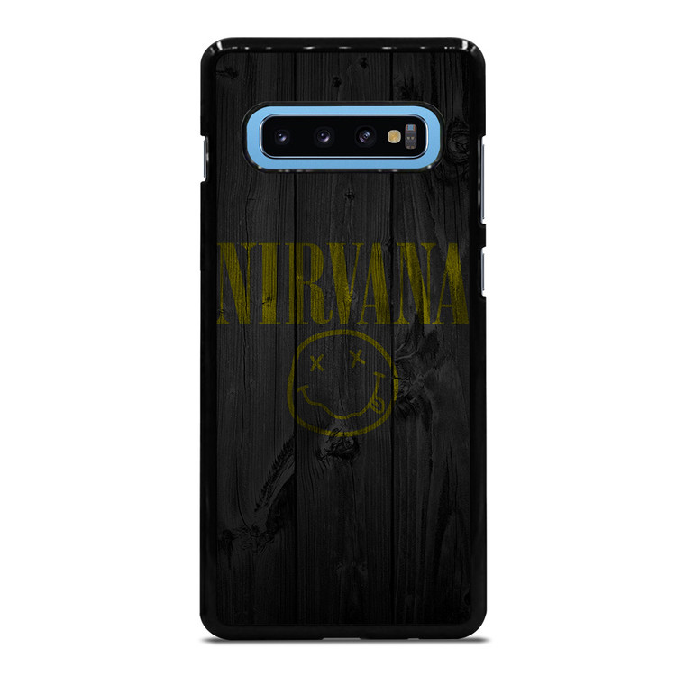 NIRVANA ROCK BAND WOODEN LOGO Samsung Galaxy S10 Plus Case Cover