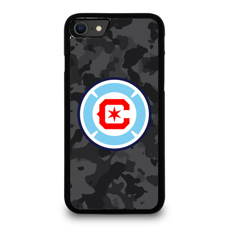 CHICAGO FIRE MLS BLACK CAMO iPhone SE 2020 Case Cover CHICAGO FIRE MLS BLACK CAMO iPhone SE 2020 Case Cover