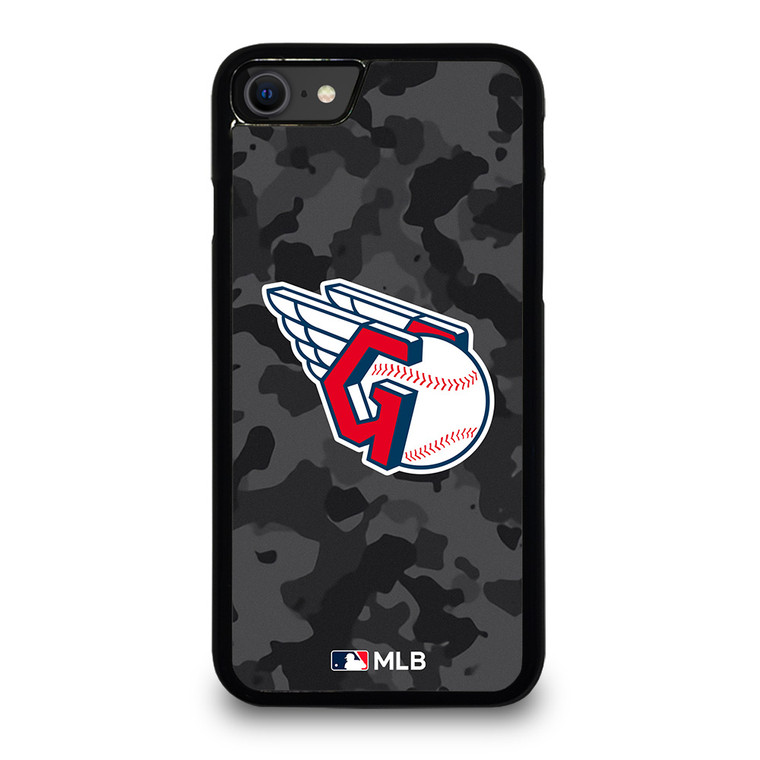 CLEVELAND GUARDIANS BASEBALL BLACK CAMO iPhone SE 2020 Case Cover