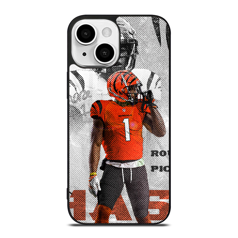 JAMARR CHASE CINCINNATI BENGALS NFL FOOTBALL iPhone 13 Mini Case Cover JAMARR CHASE CINCINNATI BENGALS NFL FOOTBALL iPhone 13 Mini Case Cover