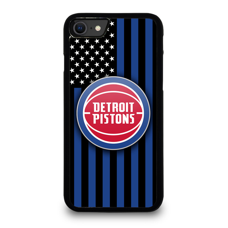 DETROIT PISTONS NBA USA FLAG iPhone SE 2020 Case Cover