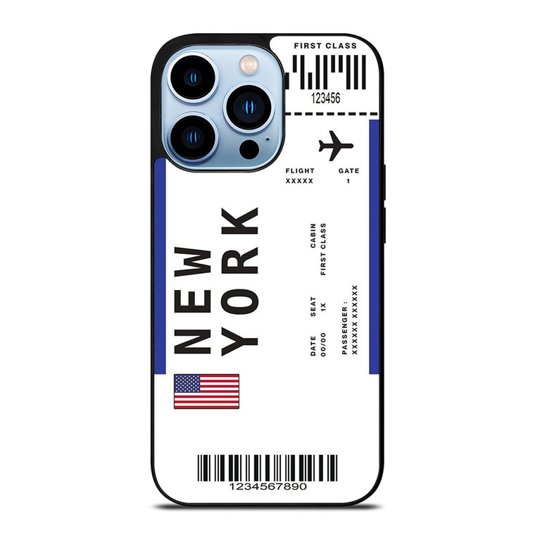 FLIGHT TICKETS USA NEW YORK iPhone 13 Pro Max Case Cover
