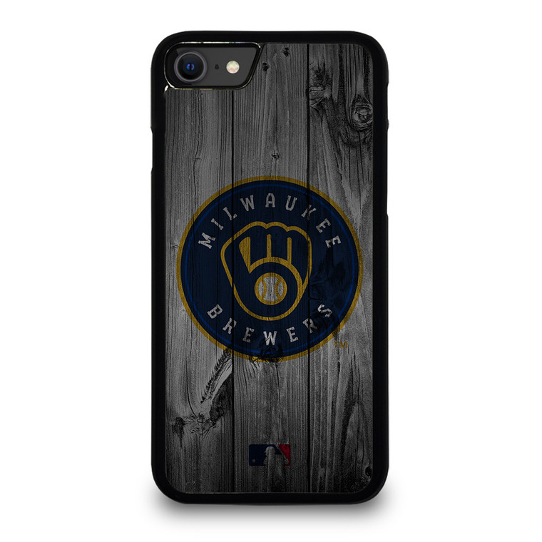 MILWAUKEE BREWERS BASEBALL MLB WOOD LOGO iPhone SE 2020 Case Cover