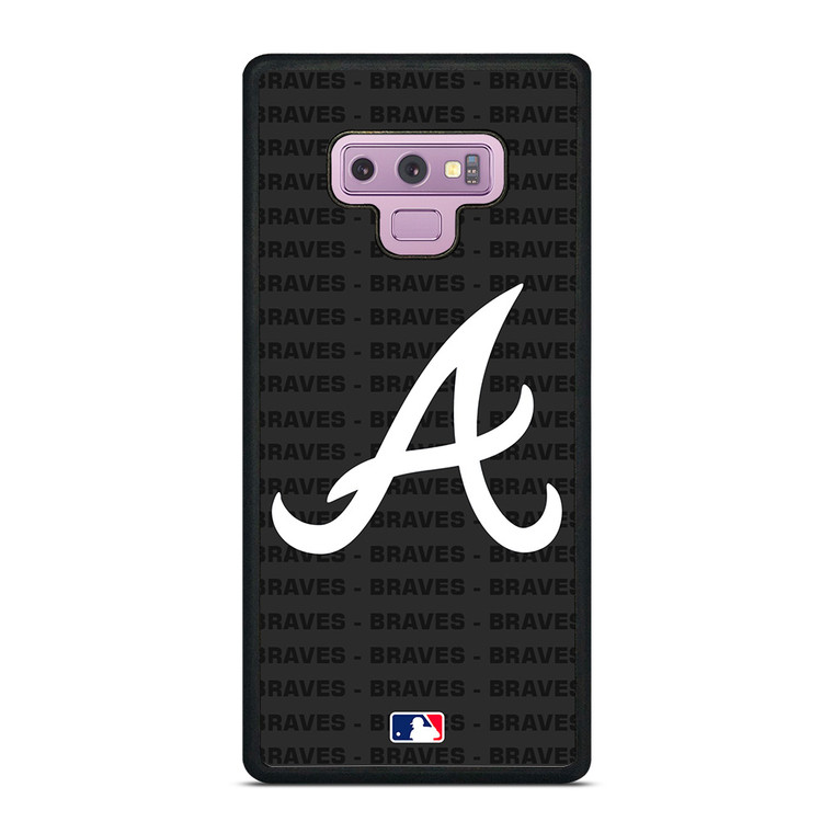 ATLANTA BRAVES BASEBALL BLACK Samsung Galaxy Note 9 Case Cover
