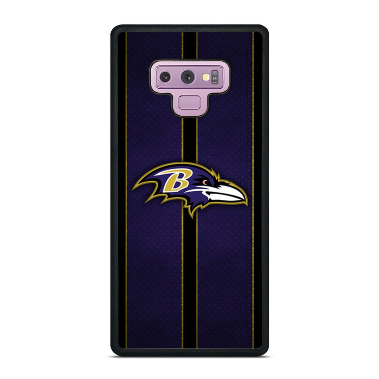 BALTIMORE RAVENS NFL METAL STRIPE Samsung Galaxy Note 9 Case Cover