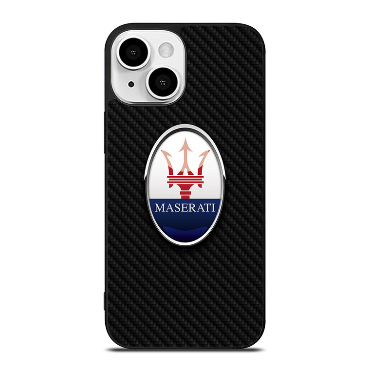 MASERATI LOGO CARBON FIBER iPhone 13 Mini Case Cover