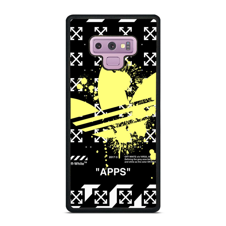 OFF WHITE X ADIDAS YELLOW Samsung Galaxy Note 9 Case Cover