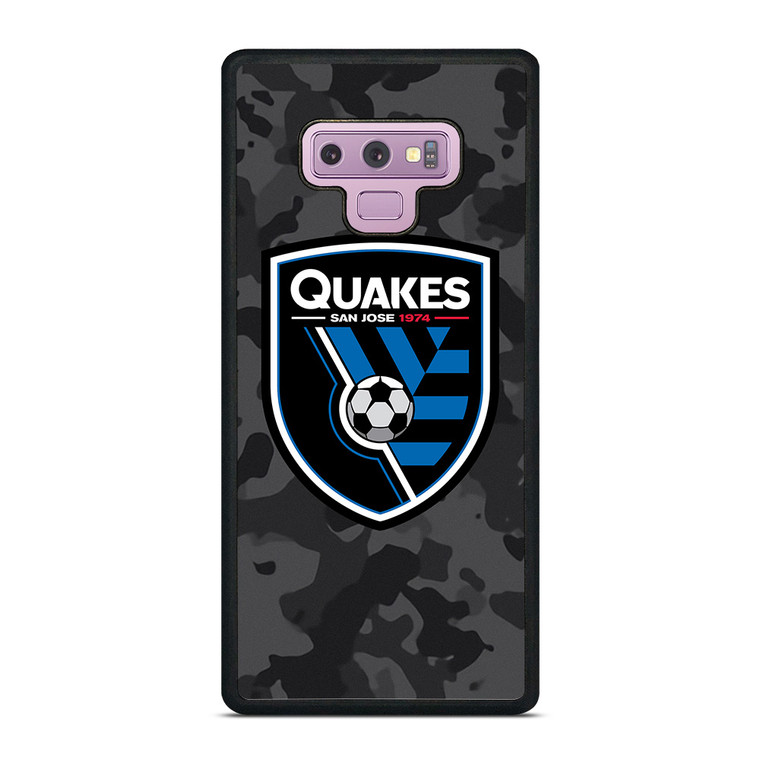 SAN JOSE EARTHQUAKES MLS BLACK CAMO Samsung Galaxy Note 9 Case Cover