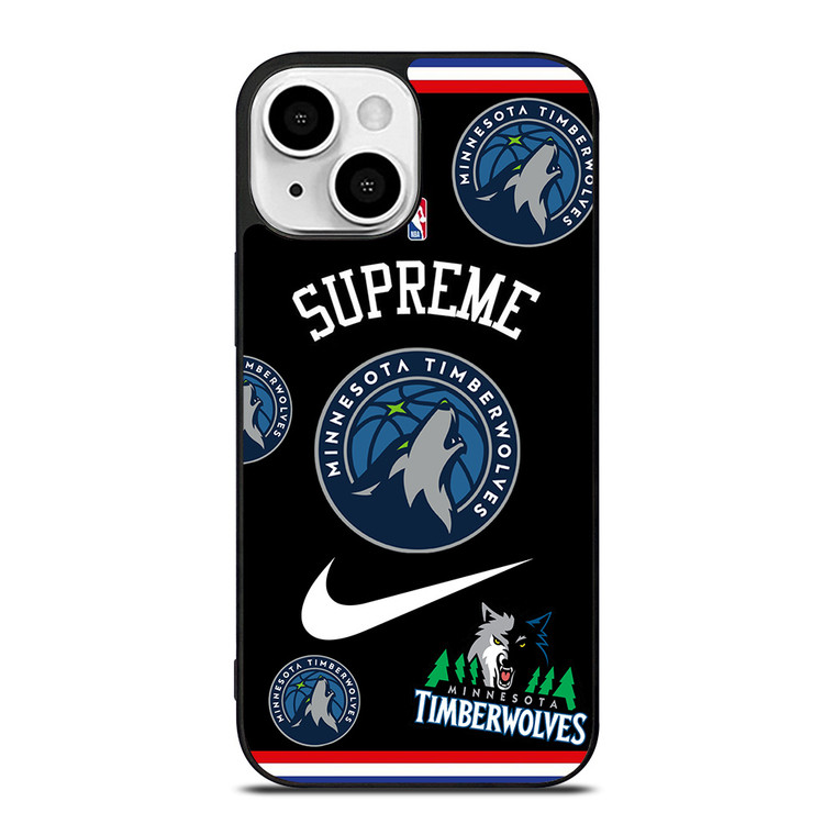 MINNESOTA TIMBERWOLVES NBA X SUPREME NIKE iPhone 13 Mini Case Cover MINNESOTA TIMBERWOLVES NBA X SUPREME NIKE iPhone 13 Mini Case Cover
