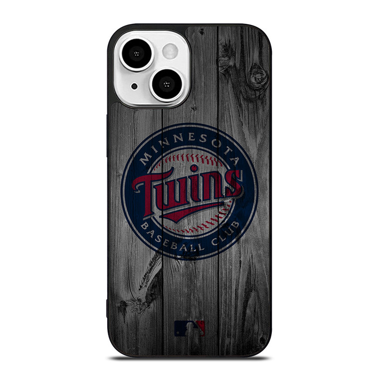 MINNESOTA TWINS BASEBALL MLB WOOD LOGO iPhone 13 Mini Case Cover