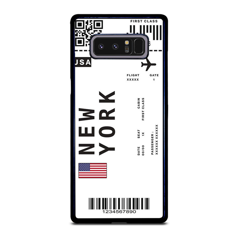 FLIGHT TICKETS USA NEW YORK Samsung Galaxy Note 8 Case Cover