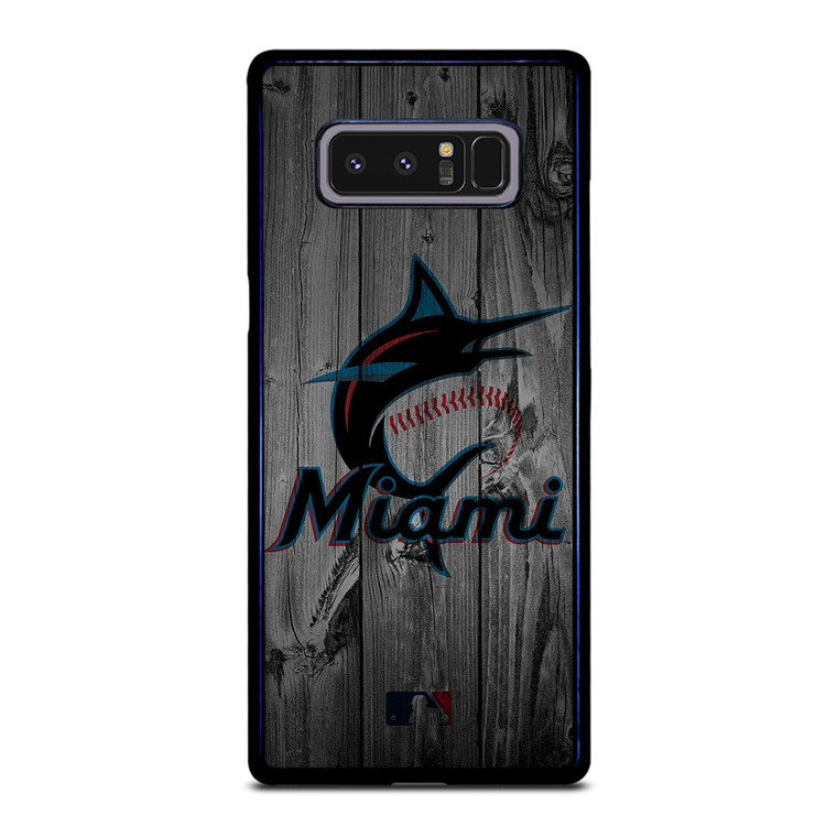 MIAMI MARLINS BASEBALL MLB WOOD LOGO Samsung Galaxy Note 8 Case Cover