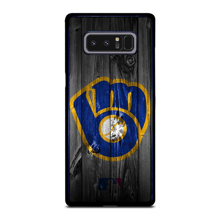 MILWAUKEE BREWERS MLB BASEBALL WOODEN LOGO Samsung Galaxy Note 8 Case Cover
