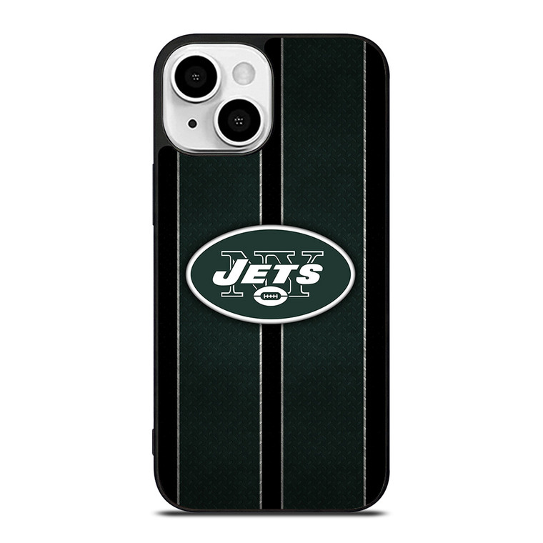 NEW YORK JETS NFL METAL STRIPE iPhone 13 Mini Case Cover