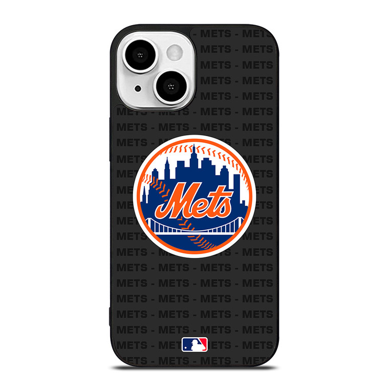 NEW YORK METS BASEBALL BLACK iPhone 13 Mini Case Cover