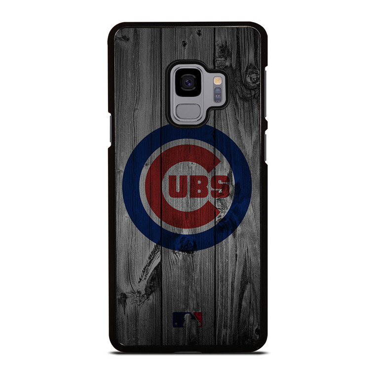 CHICAGO CUBS BASEBALL MLB WOOD LOGO Samsung Galaxy S9 Case Cover