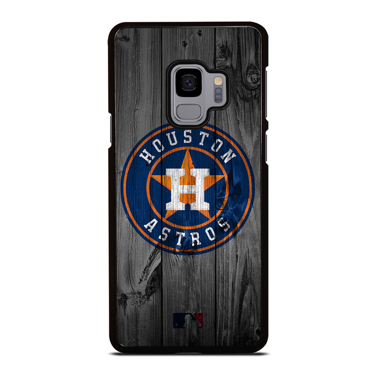 HOUSTON ASTROS BASEBALL MLB WOOD LOGO Samsung Galaxy S9 Case Cover