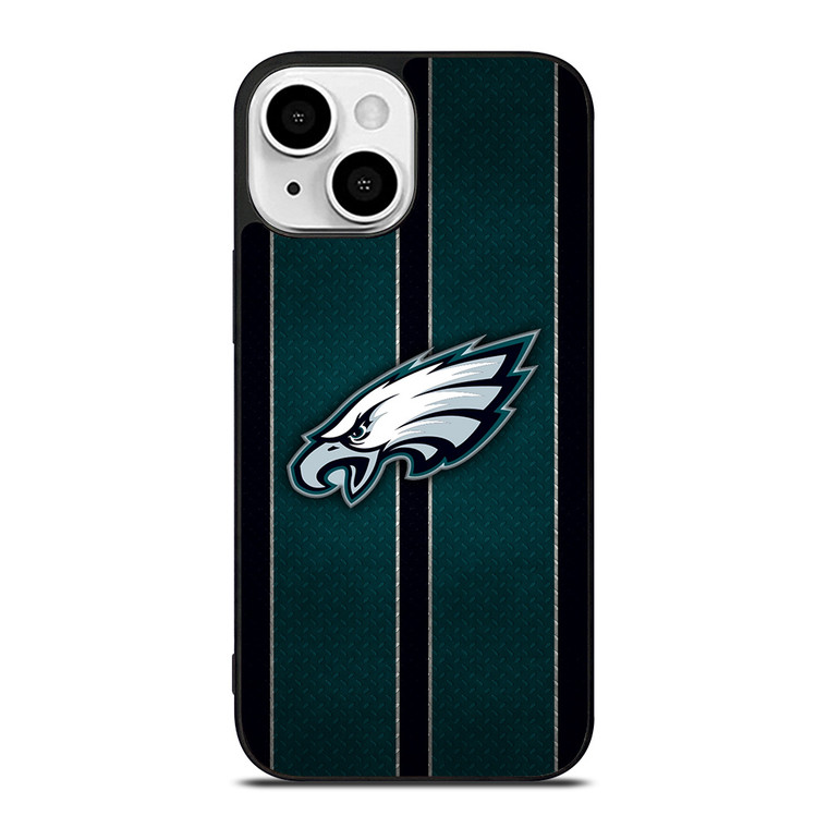 PHILADELPHIA EAGLES NFL METAL STRIPE iPhone 13 Mini Case Cover