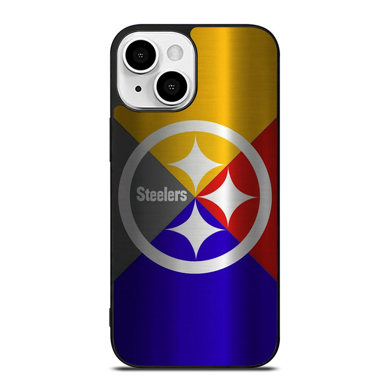PITTSBURGH STEELERS NFL FOOTBALL METAL iPhone 13 Mini Case Cover