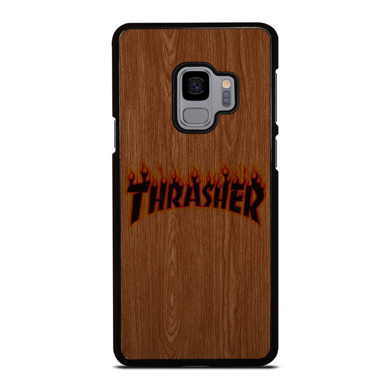 THRASHER SKATEBOARD WOODEN LOGO Samsung Galaxy S9 Case Cover
