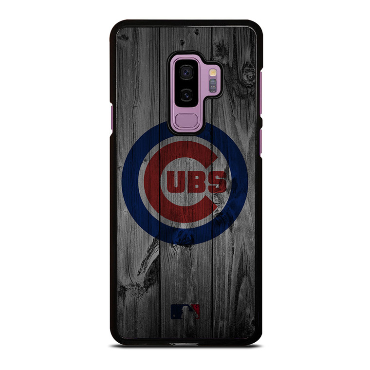 CHICAGO CUBS BASEBALL MLB WOOD LOGO Samsung Galaxy S9 Plus Case Cover